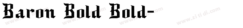 Baron Bold Bold字体转换